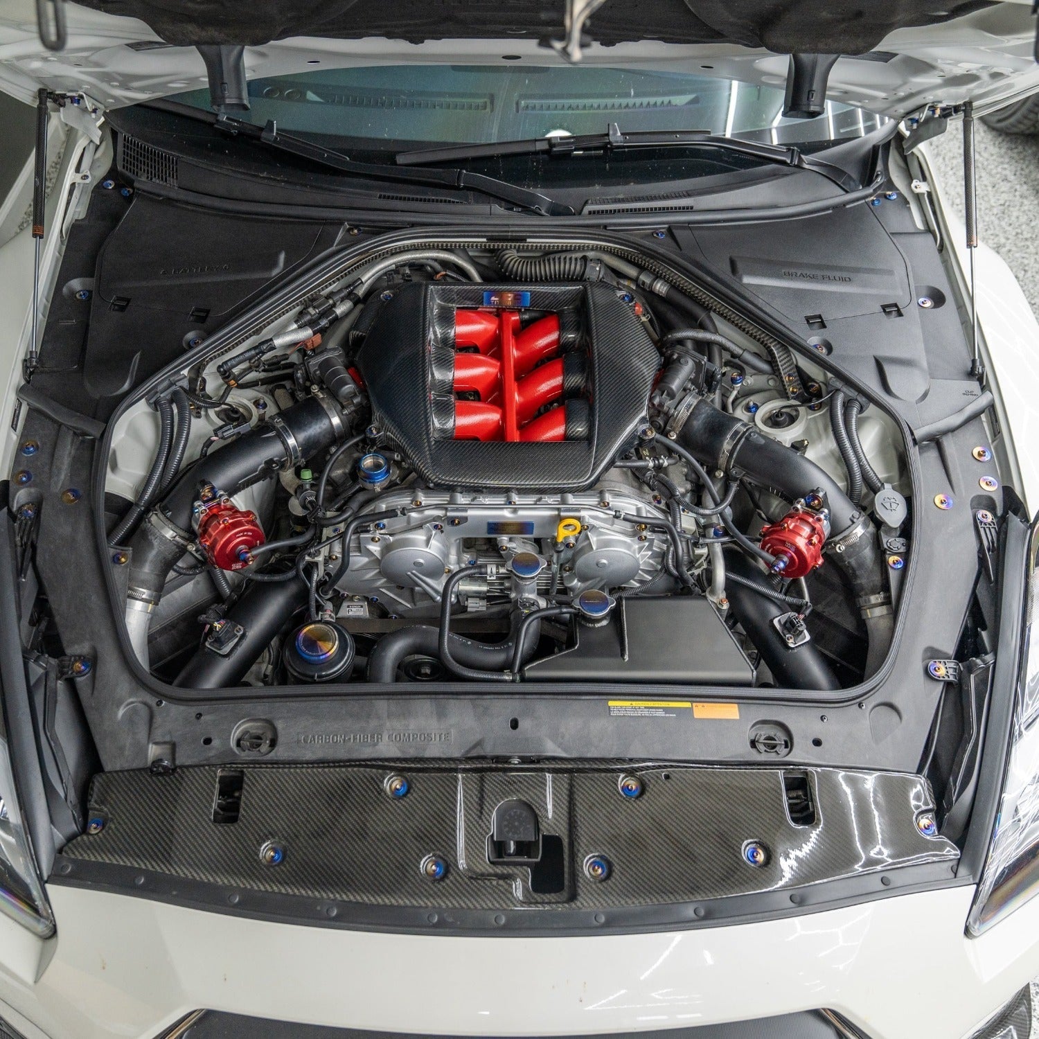 JDC Titanium Engine Bay Dress-Up Hardware Kit (R35 GT-R) - Graveyard Performance