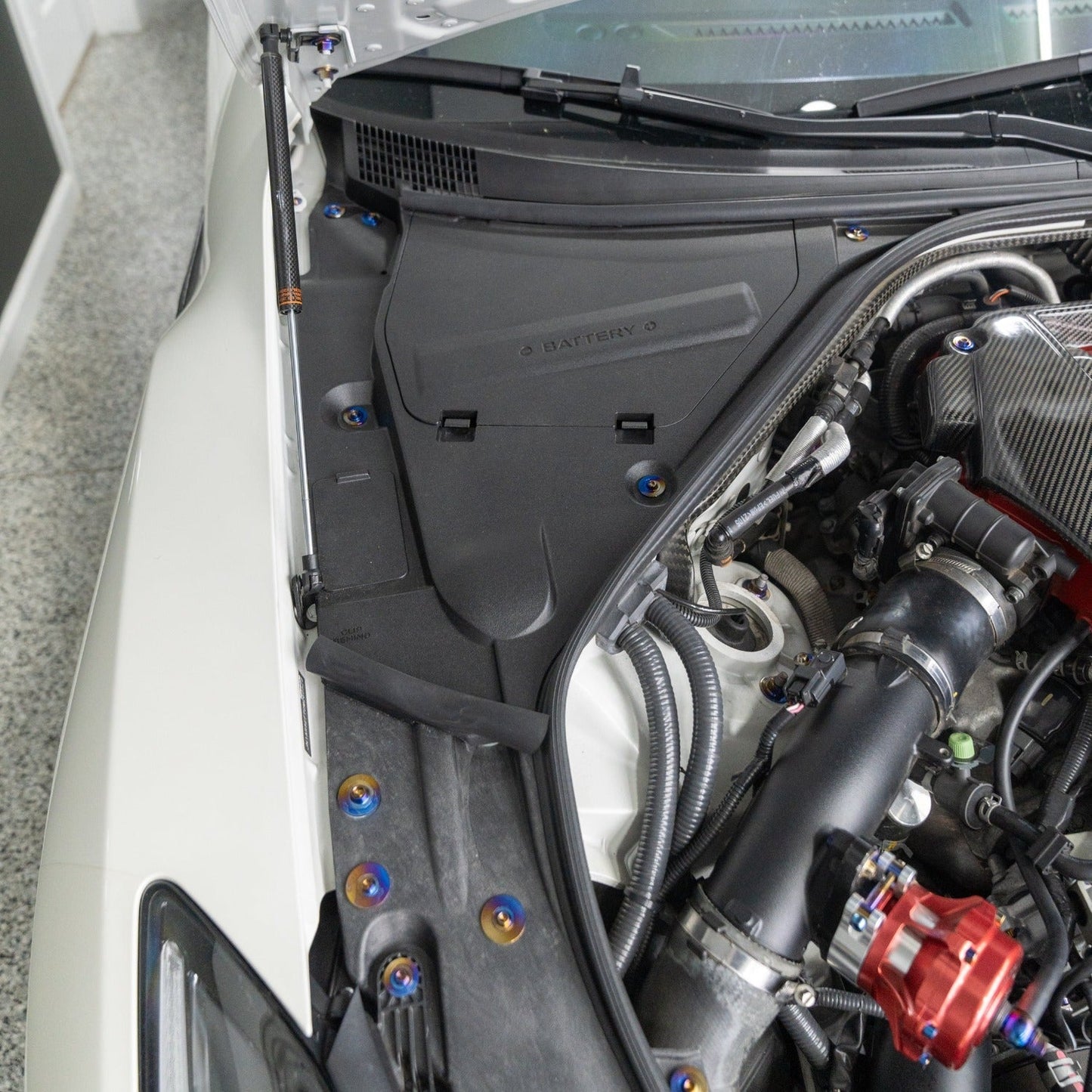 JDC Titanium Engine Bay Dress-Up Hardware Kit (R35 GT-R) - Graveyard Performance