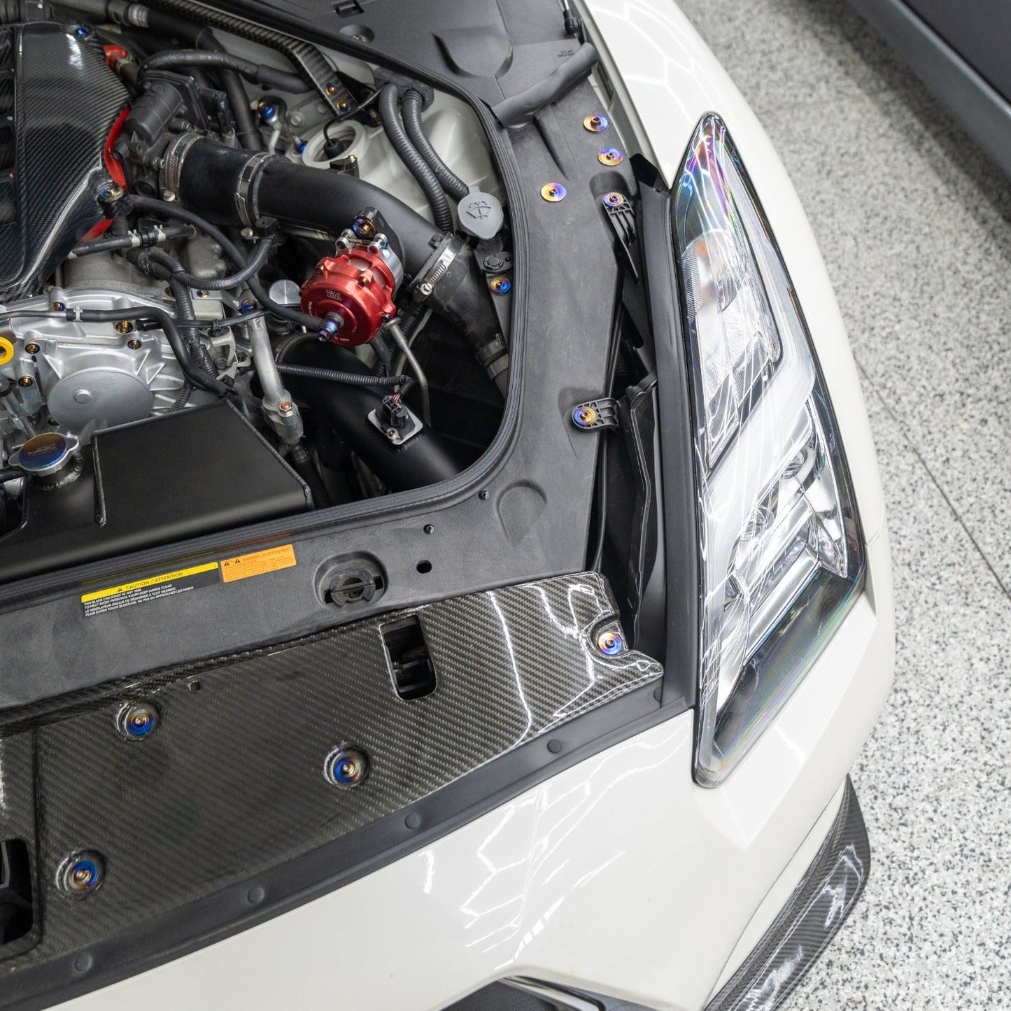 JDC Titanium Engine Bay Dress-Up Hardware Kit (R35 GT-R) - Graveyard Performance