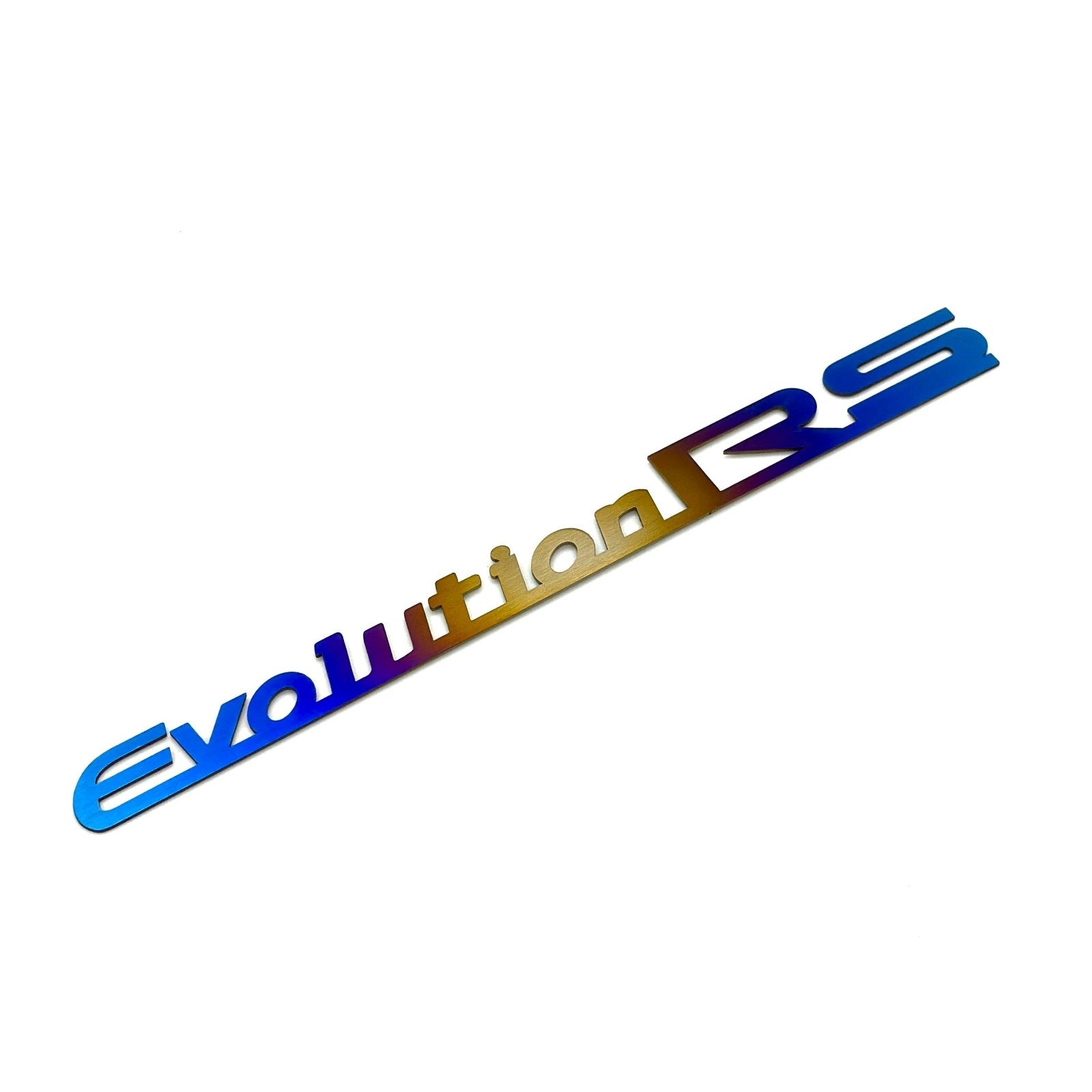 JDC Titanium "Evolution RS" Trunk Badge (Evo 8/9) - Graveyard Performance