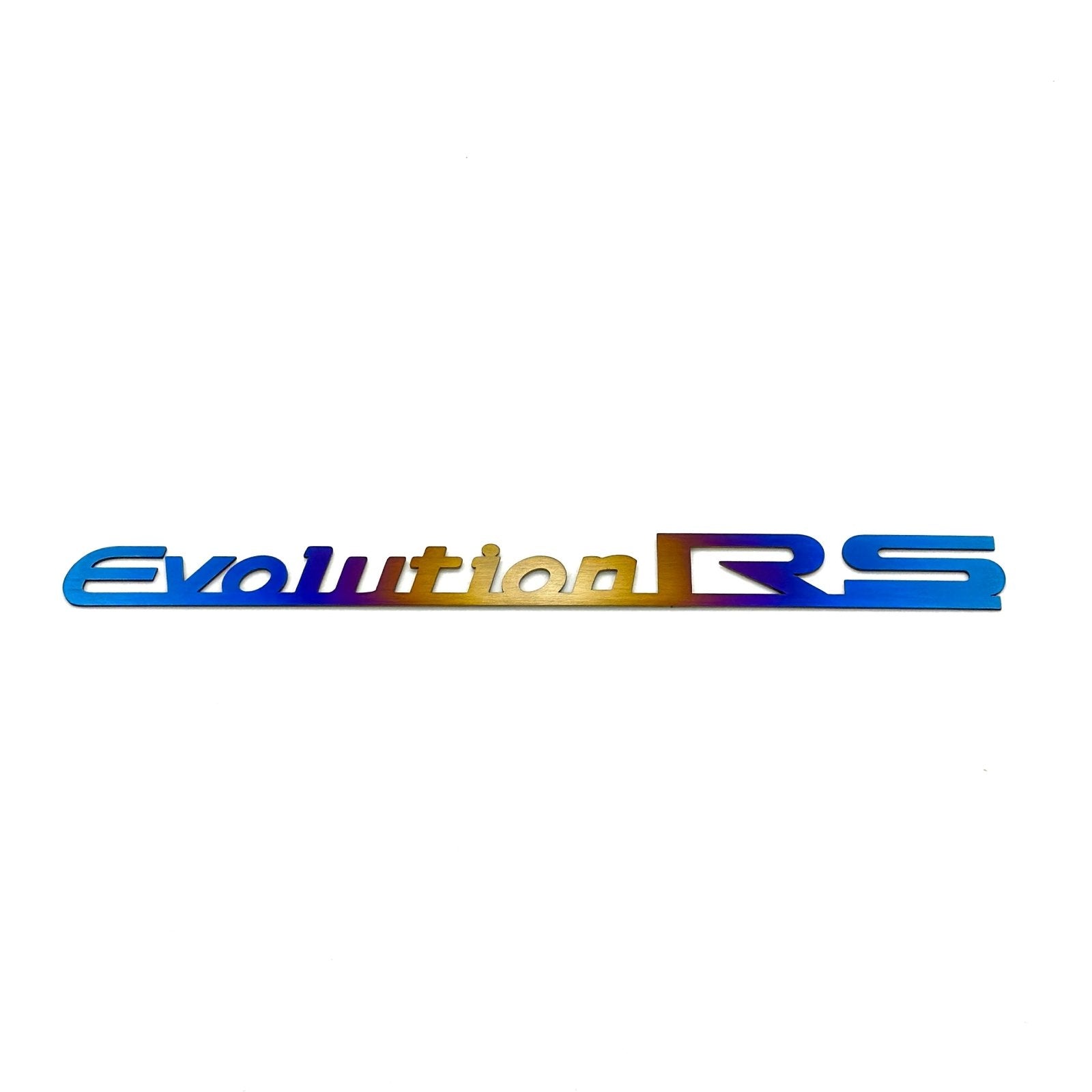 JDC Titanium "Evolution RS" Trunk Badge (Evo 8/9) - Graveyard Performance