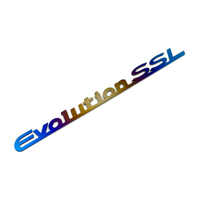 JDC Titanium "Evolution SSL" Trunk Badge (Evo 8/9) - Graveyard Performance