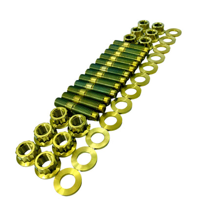 JDC Titanium Exhaust Manifold Stud Kit (RB26) - Graveyard Performance