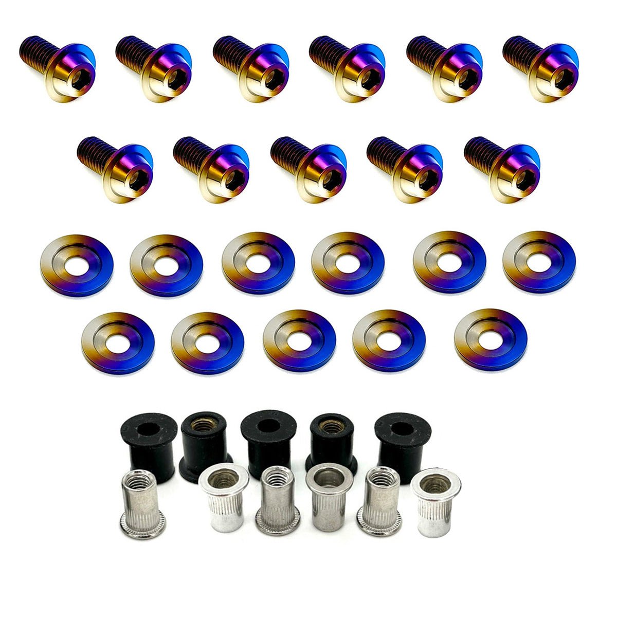JDC Titanium Fender Weather Strip Hardware (370Z) - Graveyard Performance