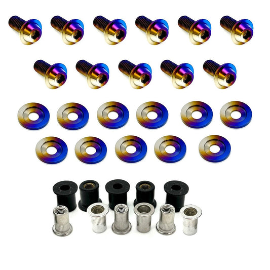 JDC Titanium Fender Weather Strip Hardware (370Z) - Graveyard Performance