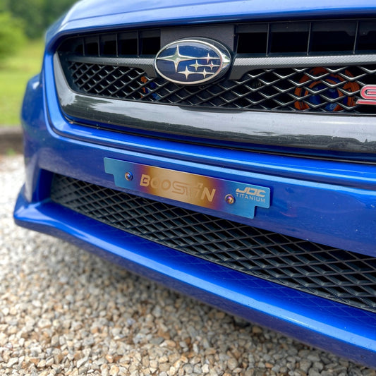 JDC Titanium Front License Plate Delete Kit | Subaru Applications/Universal