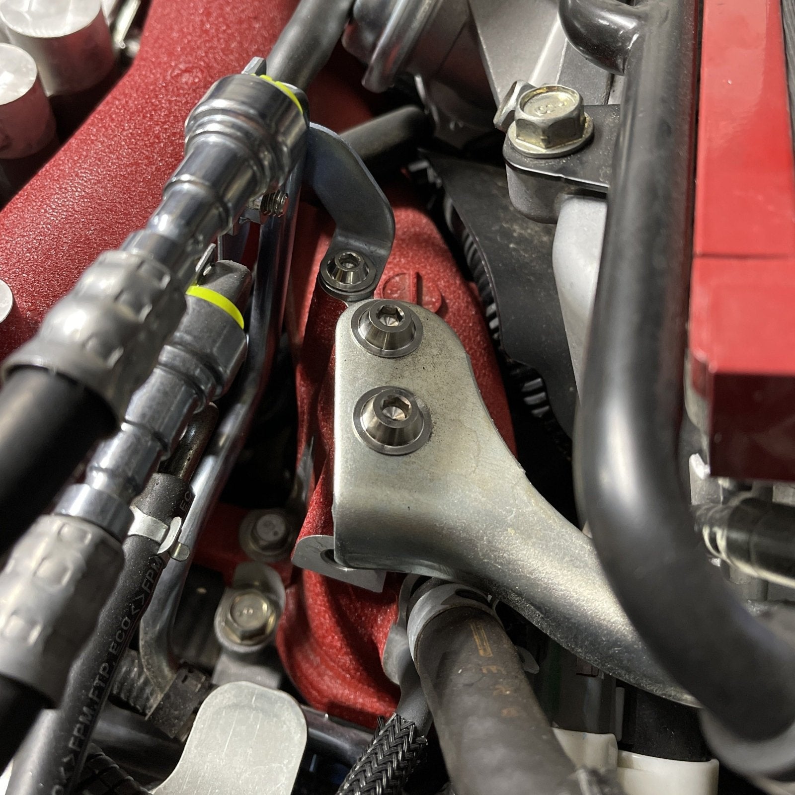 JDC Titanium Fuel Rail Area Hardware Kit (15-21 WRX/STi) - Graveyard Performance