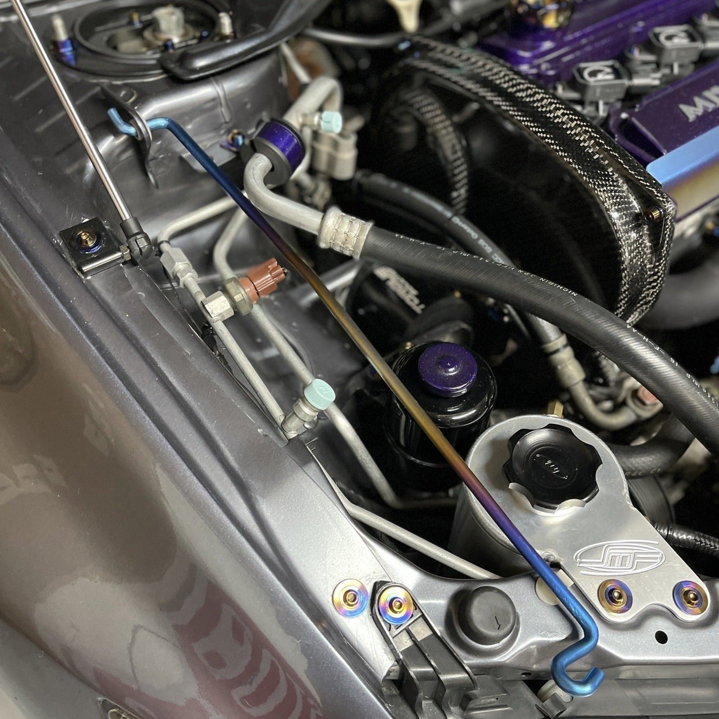 JDC Titanium Hood Prop Rod (Evo 7/8/9) - Graveyard Performance