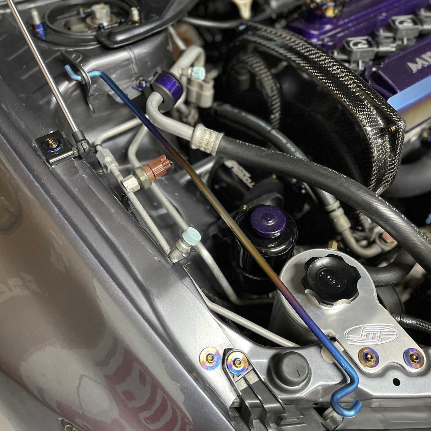 JDC Titanium Hood Prop Rod (Evo 7/8/9) - Graveyard Performance