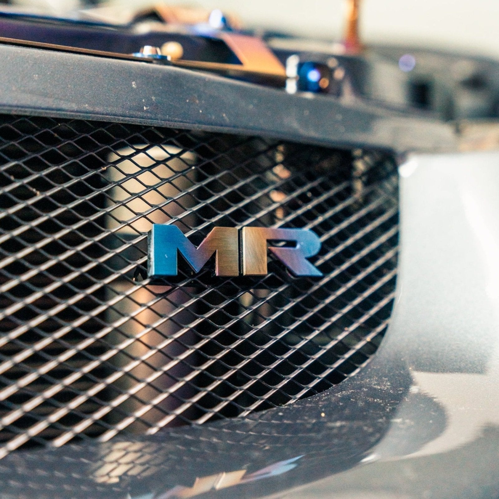 JDC Titanium "MR" Front Grill Badge (Evo 8/9) - Graveyard Performance