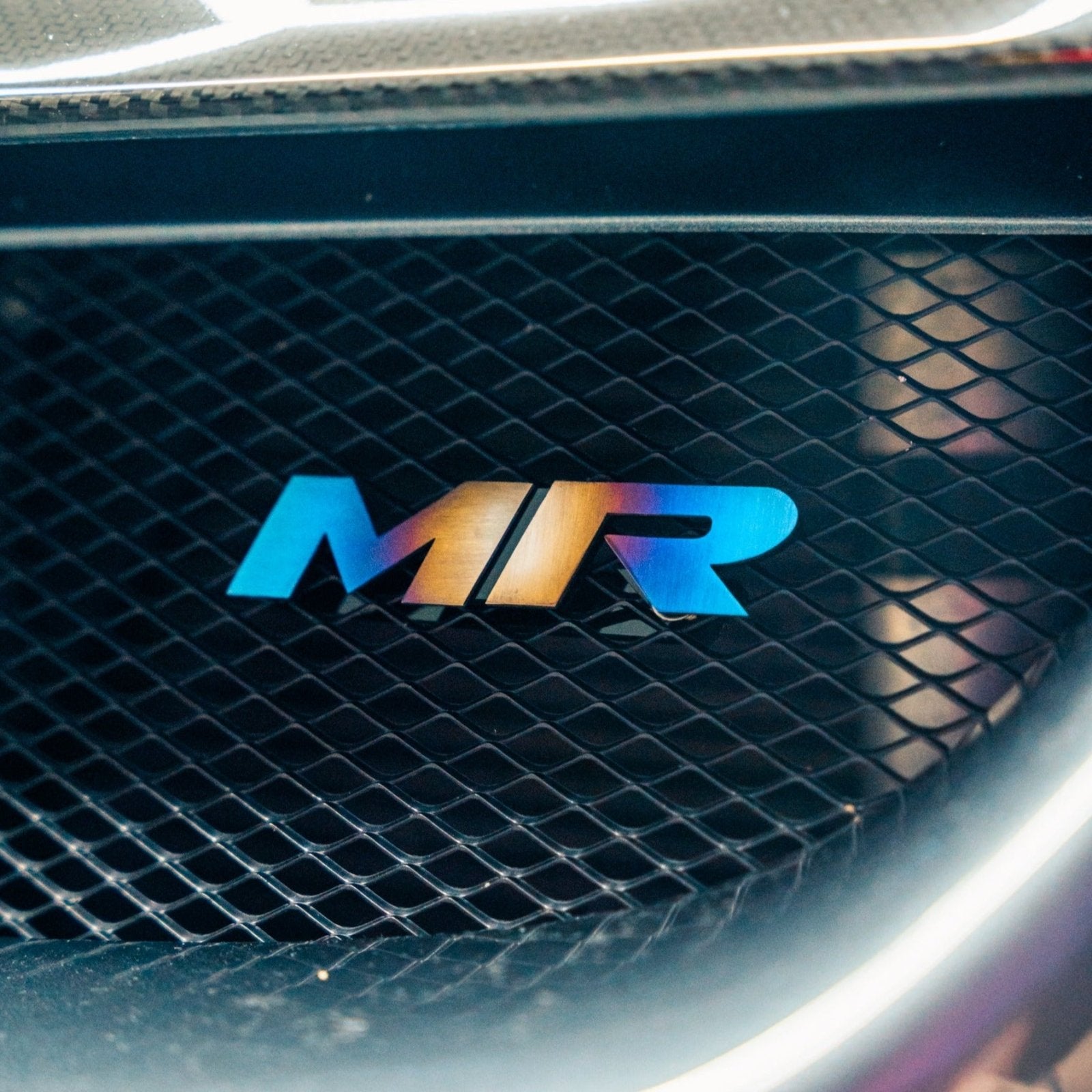 JDC Titanium "MR" Front Grill Badge (Evo 8/9) - Graveyard Performance