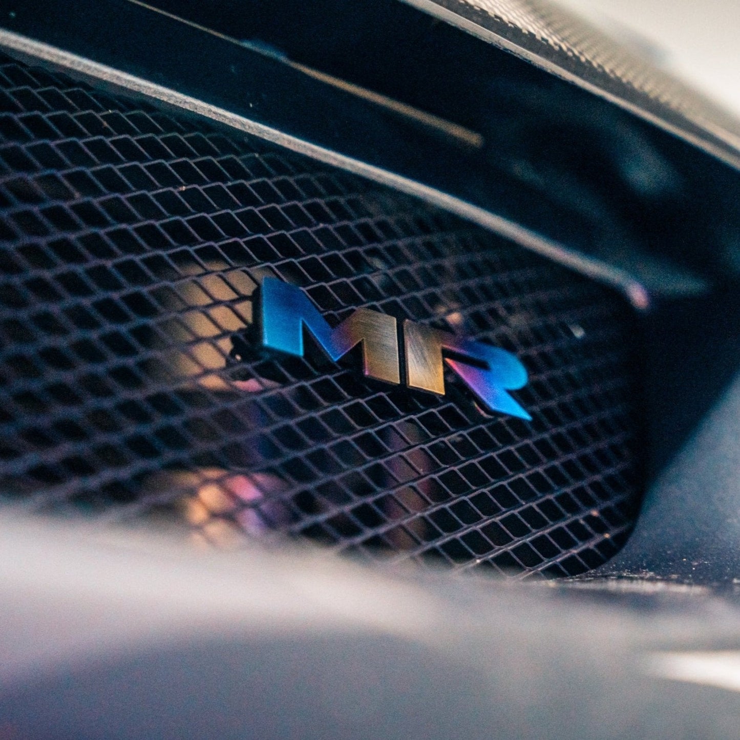 JDC Titanium "MR" Front Grill Badge (Evo 8/9) - Graveyard Performance