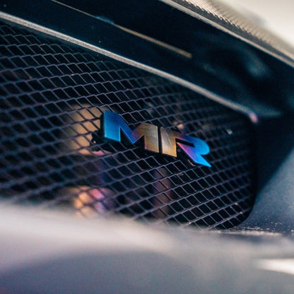 JDC Titanium "MR" Front Grill Badge (Evo 8/9) - Graveyard Performance