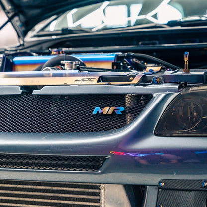 JDC Titanium "MR" Front Grill Badge (Evo 8/9) - Graveyard Performance