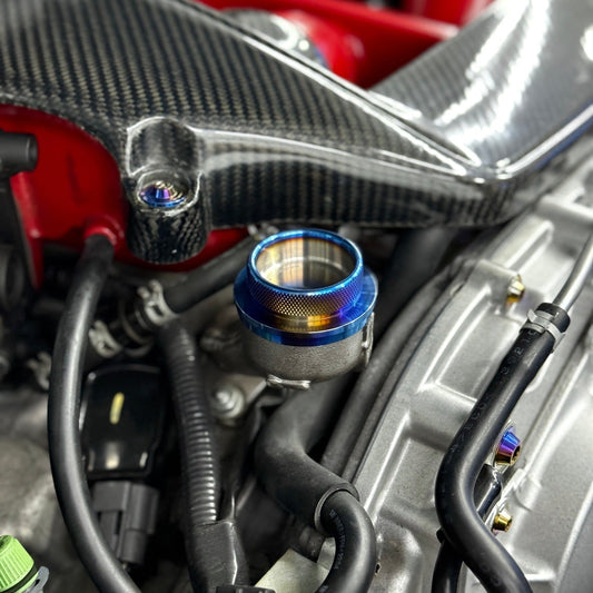 JDC Titanium Oil Cap (R35 GT-R/ Multiple Nissan Applications) - Graveyard Performance