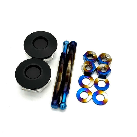 JDC Titanium Quik-Latch QL-38 Replacement Hood Pin Hardware Kit (Universal) - Graveyard Performance