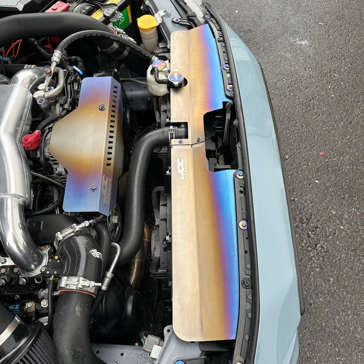JDC Titanium Radiator Cooling Shroud (15-21 WRX/STi) - Graveyard Performance