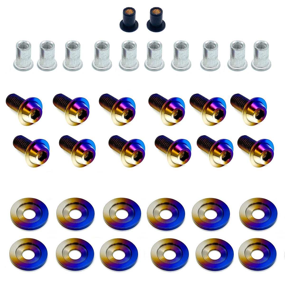 JDC Titanium Radiator Cooling Shroud Hardware Kit (FK8 Civic Type R) - Graveyard Performance
