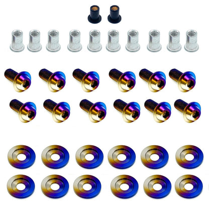 JDC Titanium Radiator Cooling Shroud Hardware Kit (FK8 Civic Type R) - Graveyard Performance