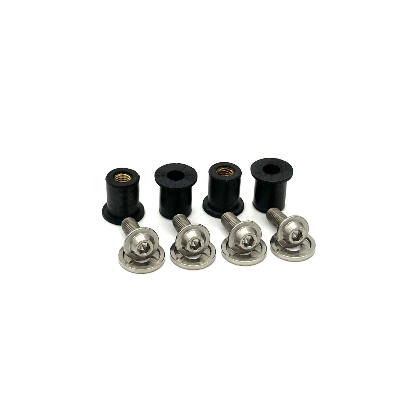 JDC Titanium Radiator Cooling Shroud Plastic Clip Replacement Kit (Evo 8/9) - Graveyard Performance