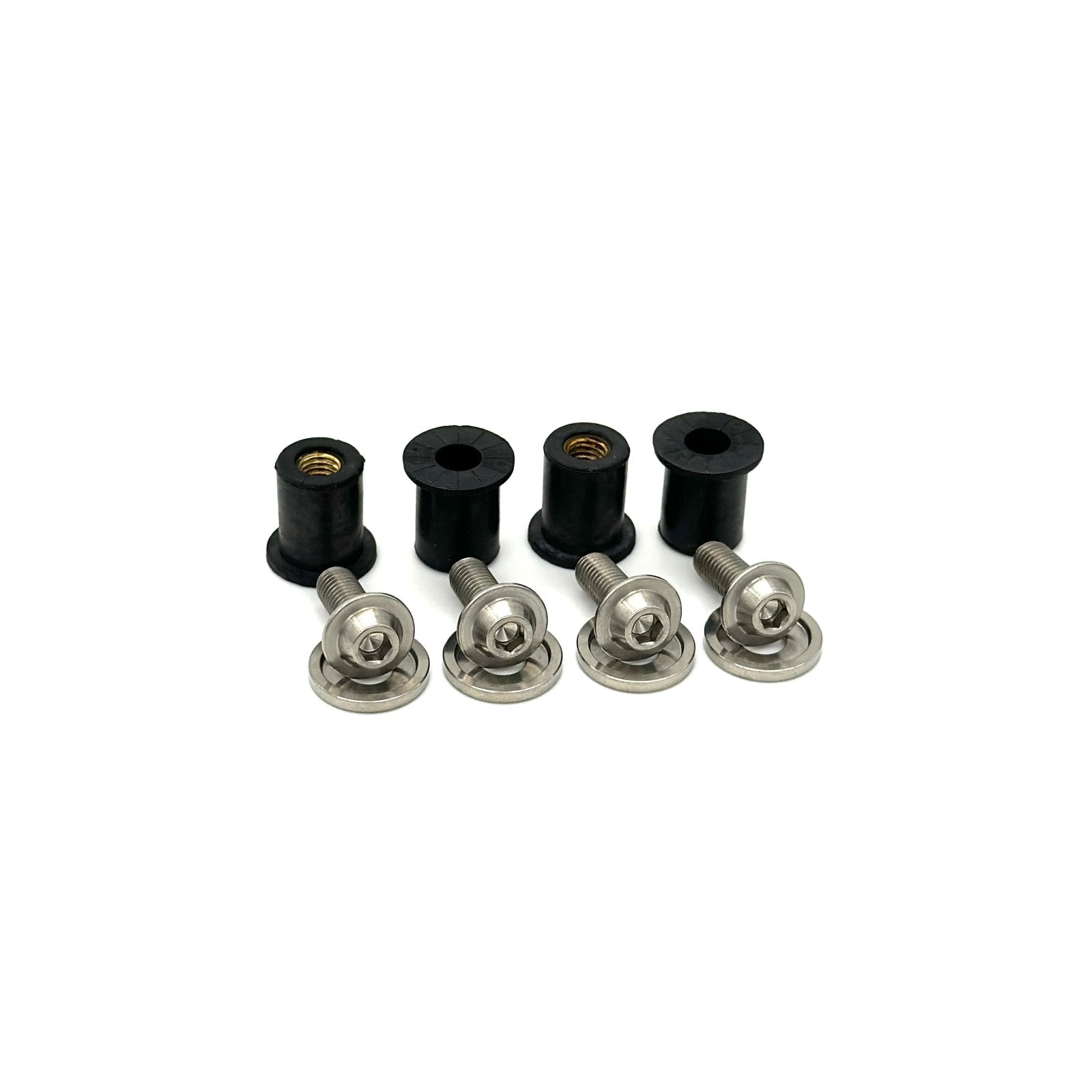 JDC Titanium Radiator Cooling Shroud Plastic Clip Replacement Kit (Evo 8/9) - Graveyard Performance