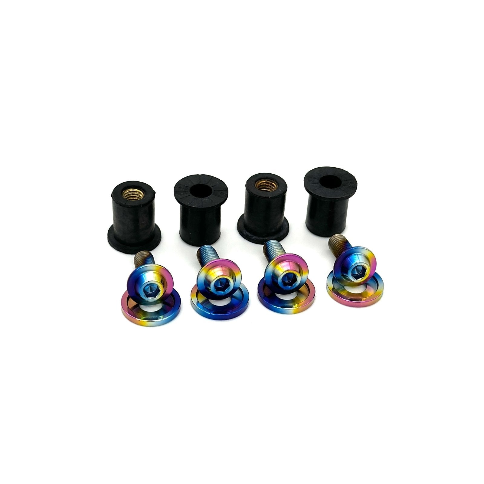 JDC Titanium Radiator Cooling Shroud Plastic Clip Replacement Kit (Evo 8/9) - Graveyard Performance