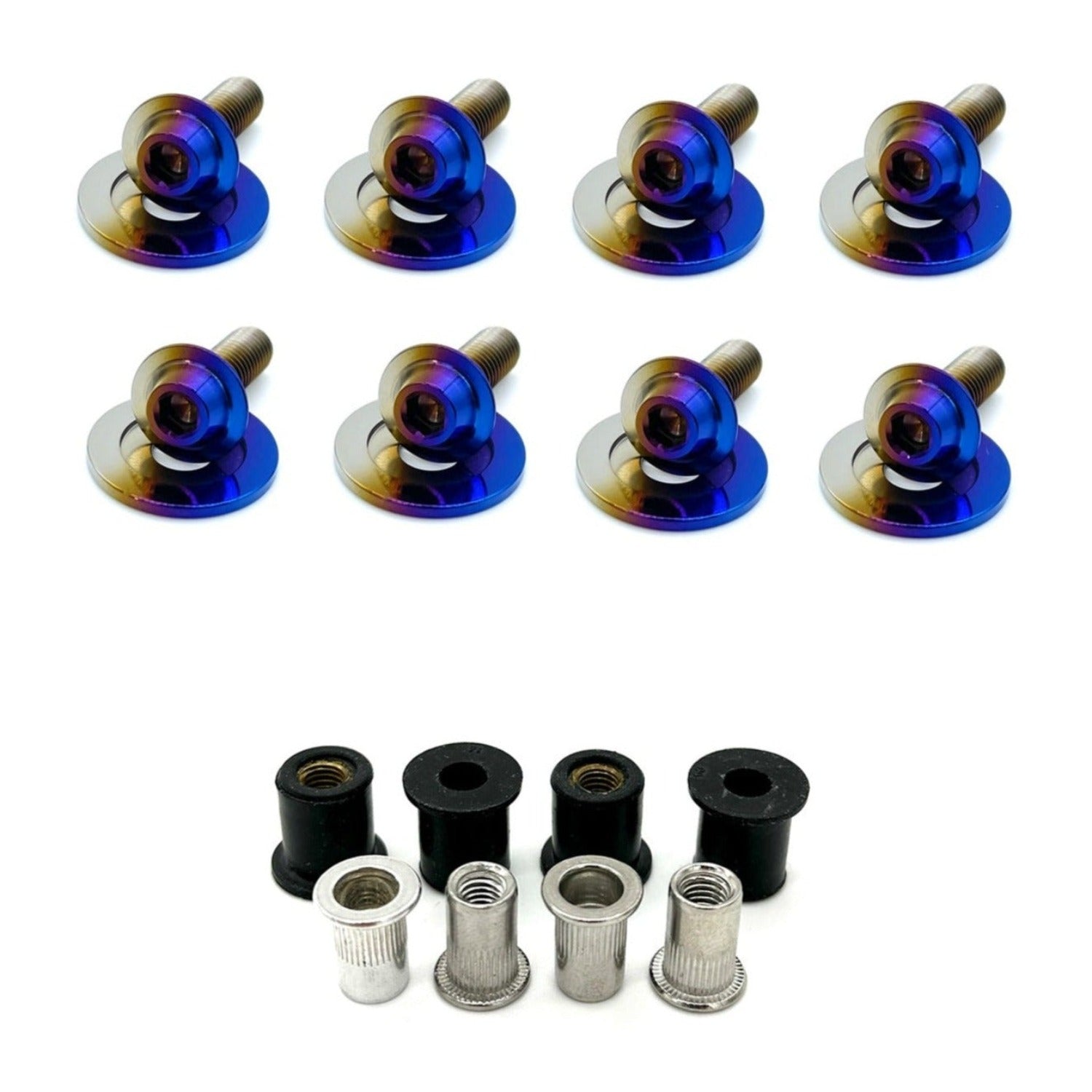 JDC Titanium Radiator Cooling Shroud Plastic Clip Replacement Kit (R35 GT-R) - Graveyard Performance