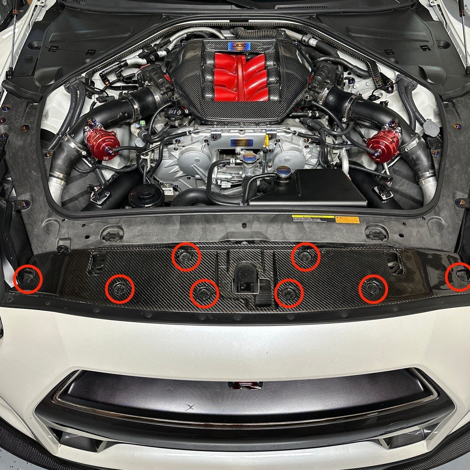 JDC Titanium Radiator Cooling Shroud Plastic Clip Replacement Kit (R35 GT-R) - Graveyard Performance