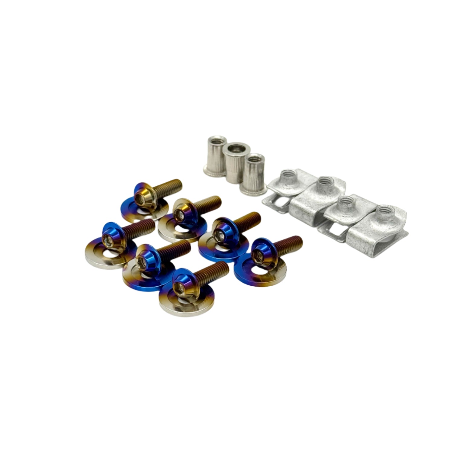 JDC Titanium Radiator Shroud Plastic Clip Replacement Kit (23+ GR Corolla) - Graveyard Performance
