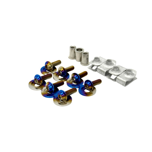 JDC Titanium Radiator Shroud Plastic Clip Replacement Kit (23+ GR Corolla) - Graveyard Performance