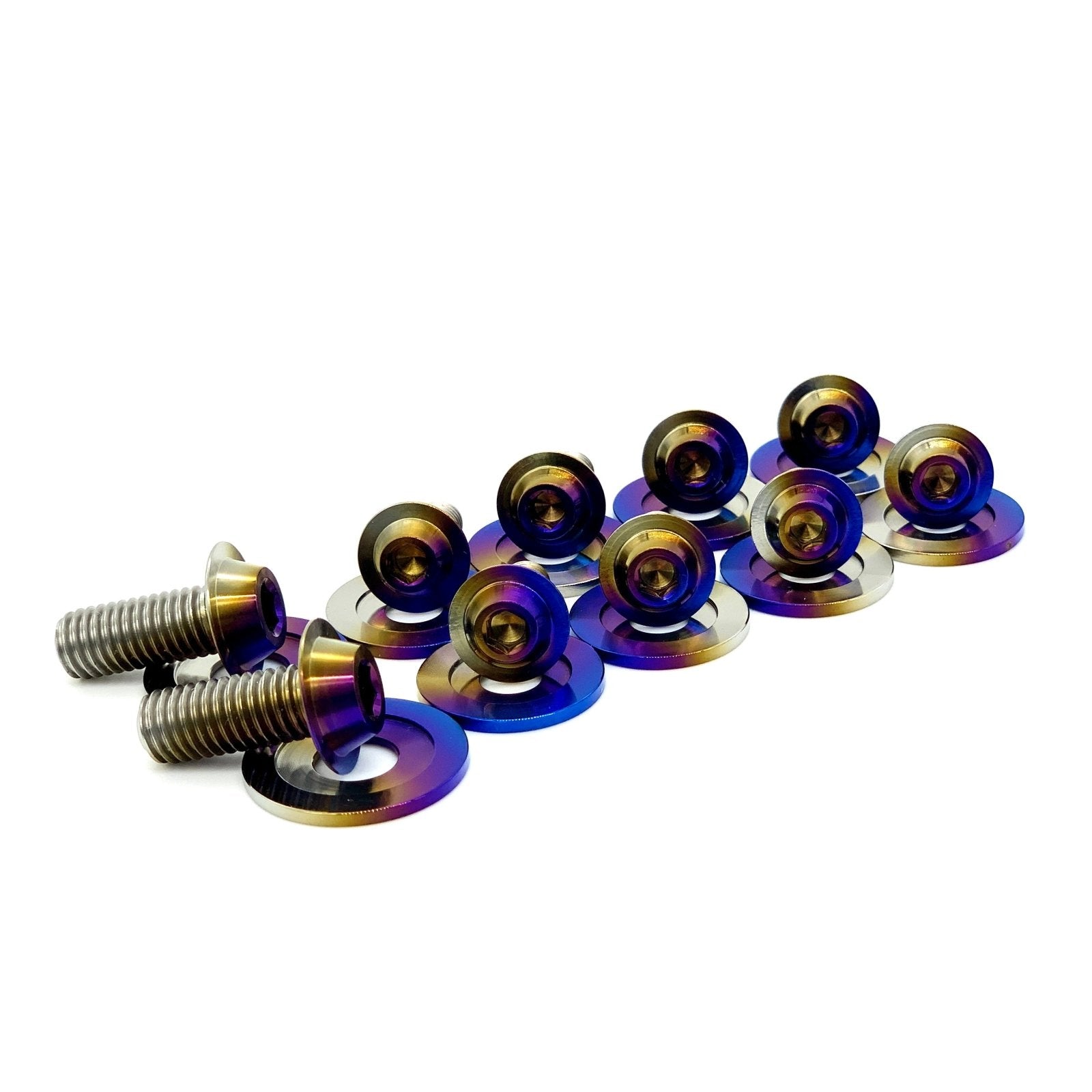 JDC Titanium Radiator Support Area Hardware Replacement Kit (Evo X) - Graveyard Performance