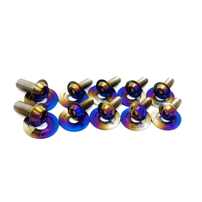 JDC Titanium Radiator Support Area Hardware Replacement Kit (Evo X) - Graveyard Performance