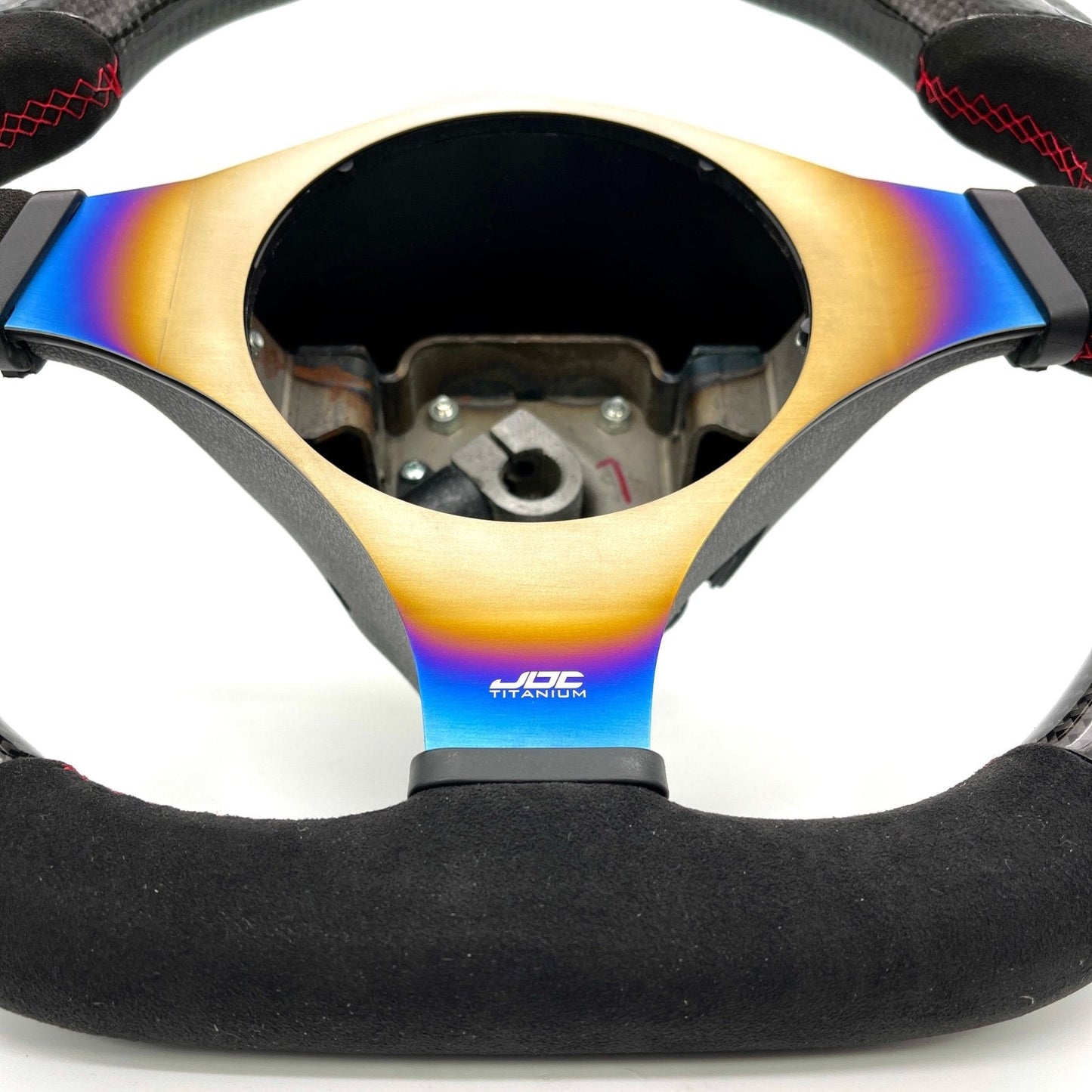 JDC Titanium Steering Wheel Overlay (Evo 7/8/9) - Graveyard Performance