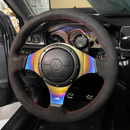 JDC Titanium Steering Wheel Overlay (Evo 7/8/9) - Graveyard Performance