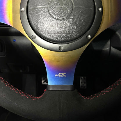 JDC Titanium Steering Wheel Overlay (Evo 7/8/9) - Graveyard Performance