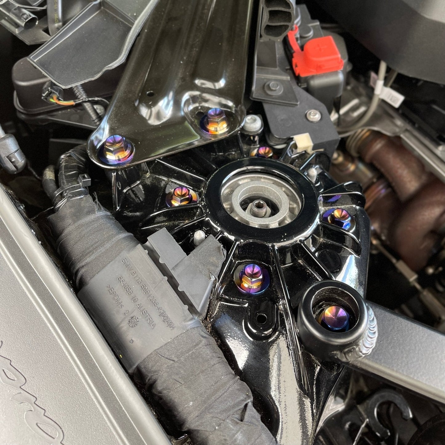 JDC Titanium Strut Tower Hardware Kit (MK5 Supra) - Graveyard Performance