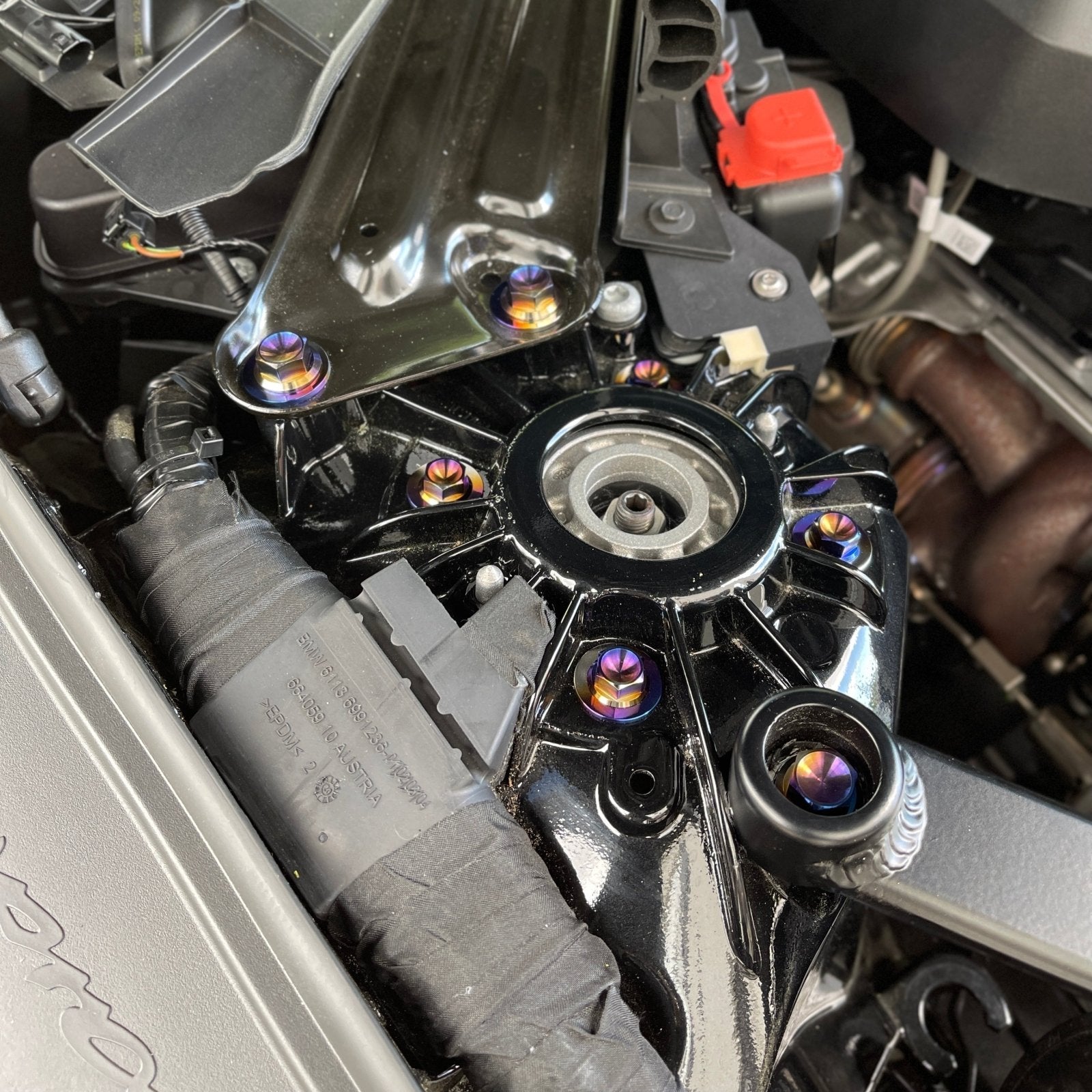 JDC Titanium Strut Tower Hardware Kit (MK5 Supra) - Graveyard Performance