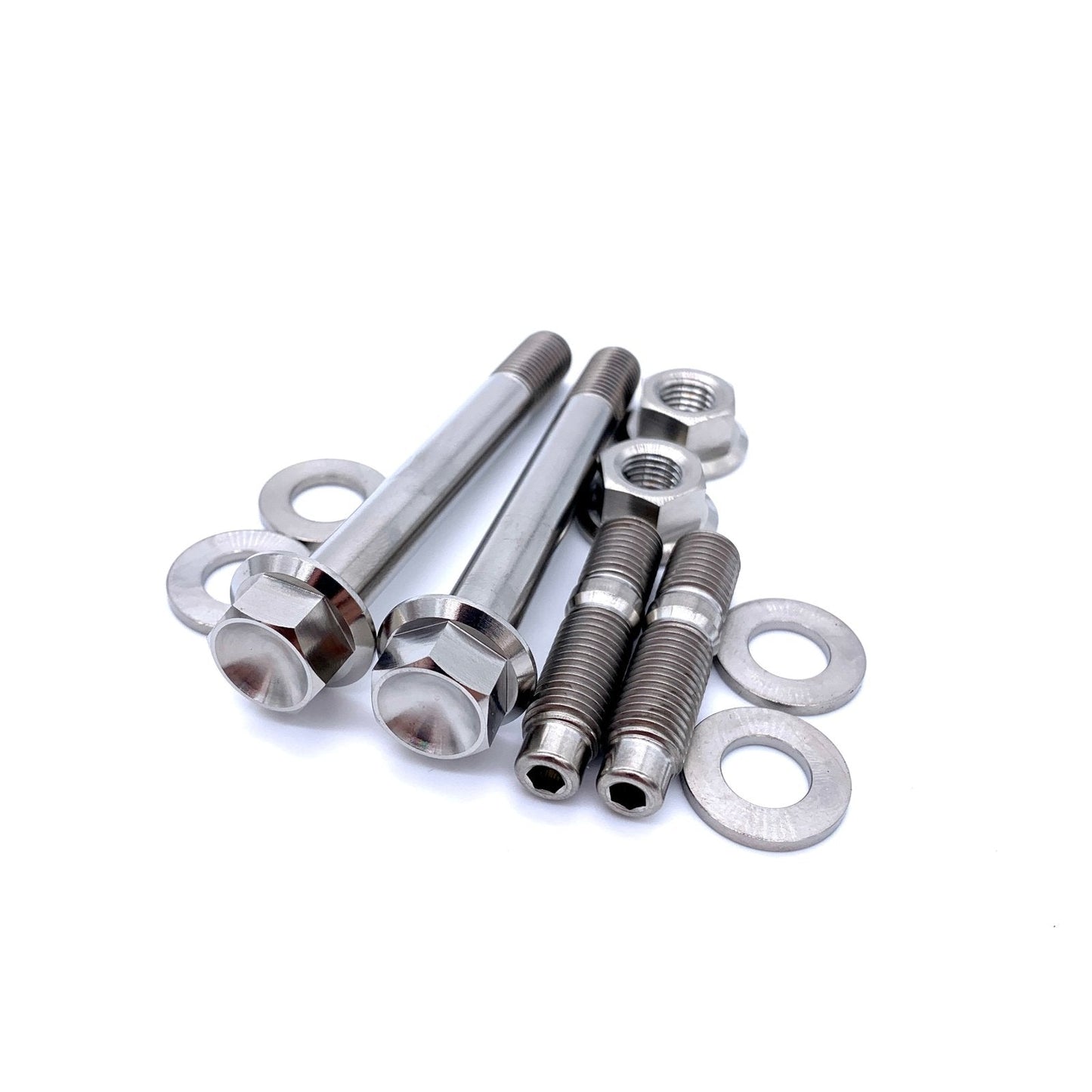 JDC Titanium Turbo to Manifold Hardware Kit for FP Manifolds (Evo 4-9/DSM) - Graveyard Performance