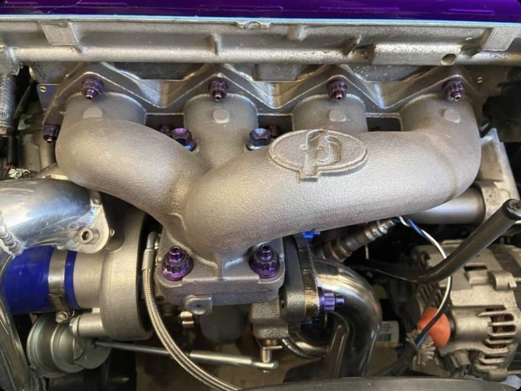 JDC Titanium Turbo to Manifold Hardware Kit for FP Manifolds (Evo 4-9/DSM) - Graveyard Performance