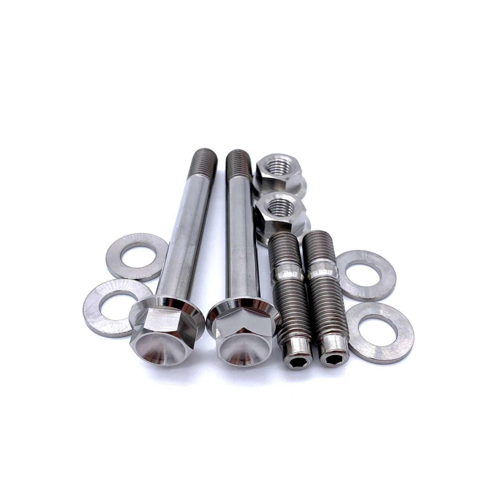 JDC Titanium Turbo to Manifold Hardware Kit for FP Manifolds (Evo 4-9/DSM) - Graveyard Performance