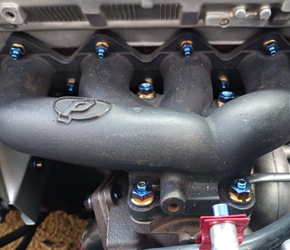 JDC Titanium Turbo to Manifold Hardware Kit for FP Manifolds (Evo 4-9/DSM) - Graveyard Performance
