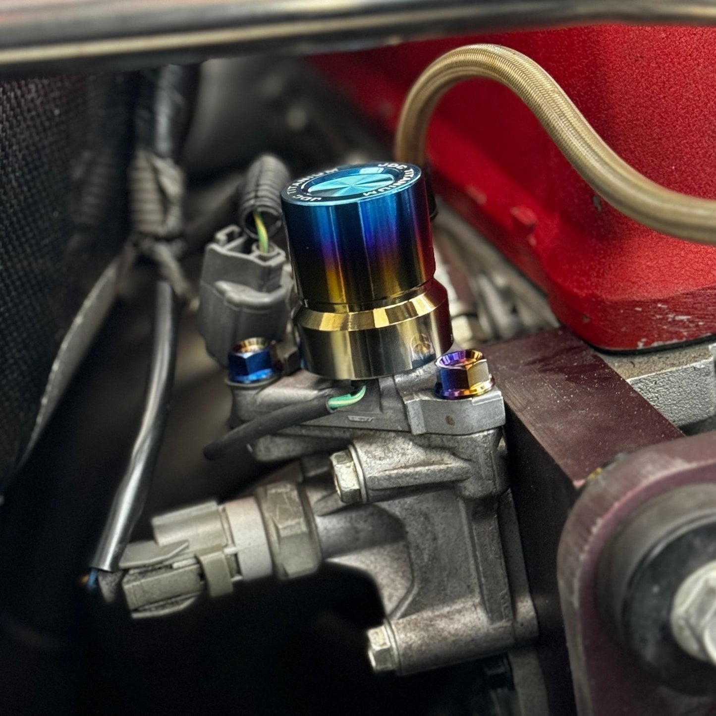 JDC Titanium V-TEC Solenoid Cover (Multiple Honda Applications) - Graveyard Performance