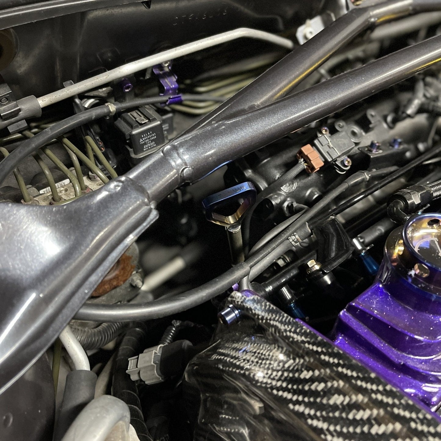 JDC Titanium V1 Oil Dipstick Handle (Evo 7/8/9/X/DSM) - Graveyard Performance