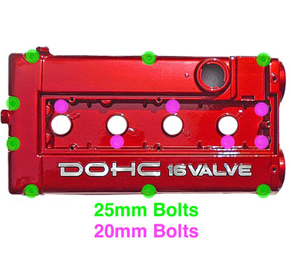 JDC Titanium Valve Cover Hardware Replacement Kit (1G/2G DSM) - Graveyard Performance