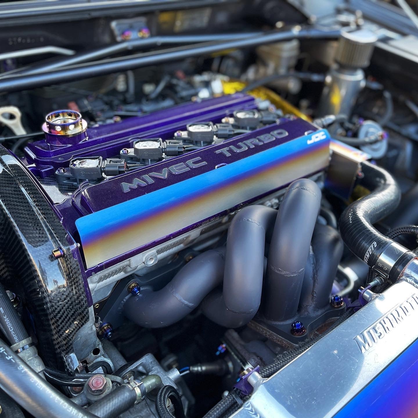 JDC Titanium Valve Cover Heat Shield (Evo 4-9) - Graveyard Performance
