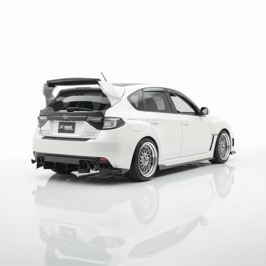 JDMuscle [08-14 WRX/STI] VS Style Spoiler w/ Brake Lights | ABS / Paint Matched / Partial Carbon Fiber