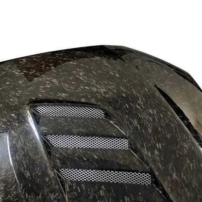 JDMuscle [08-15 Mitsubishi Lancer EVO X] Tanso Carbon Fiber Hood w/ heat extract *SPECIAL ORDER. NO CANCELLATION - Graveyard Performance