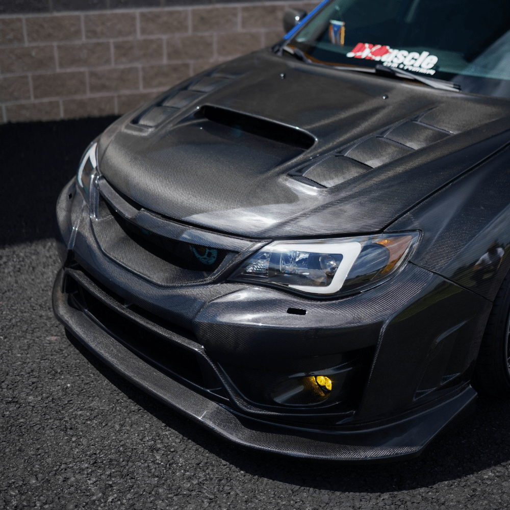 JDMuscle [10-14 WRX, 08-14 STI] VS Style Front Bumper - FRP / Carbon Fiber - Graveyard Performance
