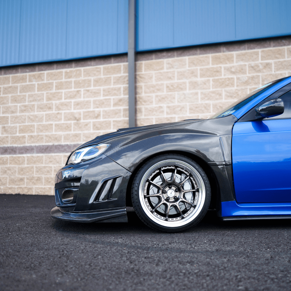 JDMuscle [10-14 WRX, 08-14 STI] VS Style Front Bumper - FRP / Carbon Fiber - Graveyard Performance