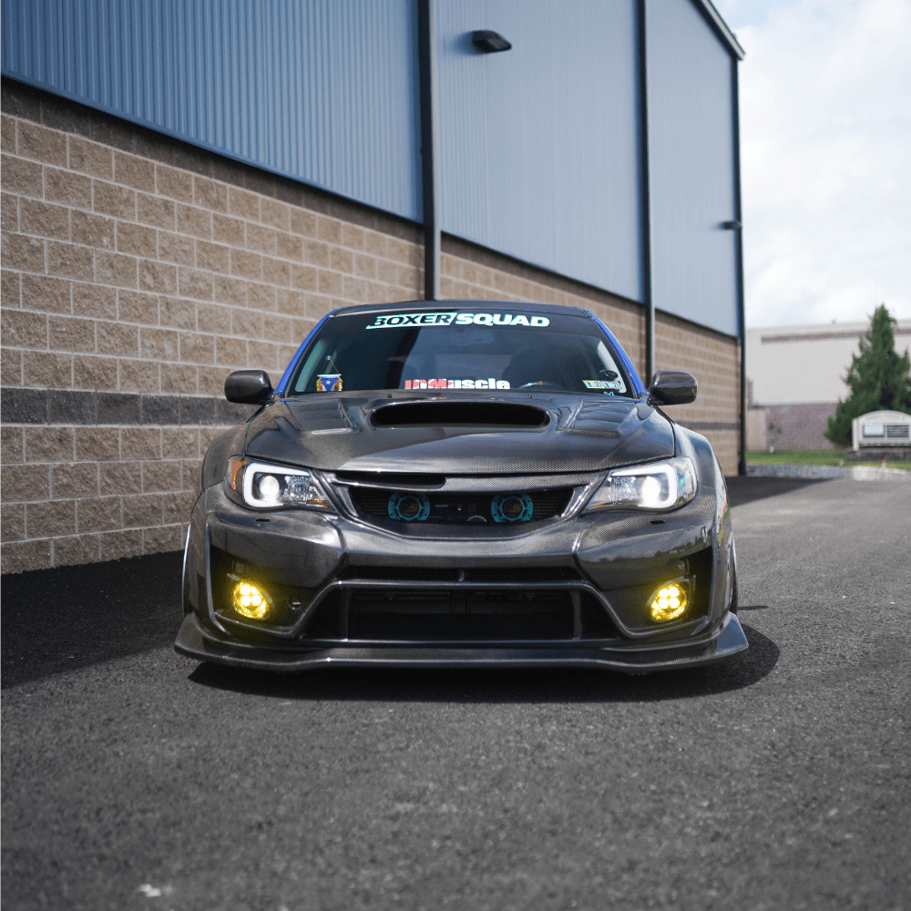 JDMuscle [10-14 WRX, 08-14 STI] VS Style Front Bumper - FRP / Carbon Fiber - Graveyard Performance
